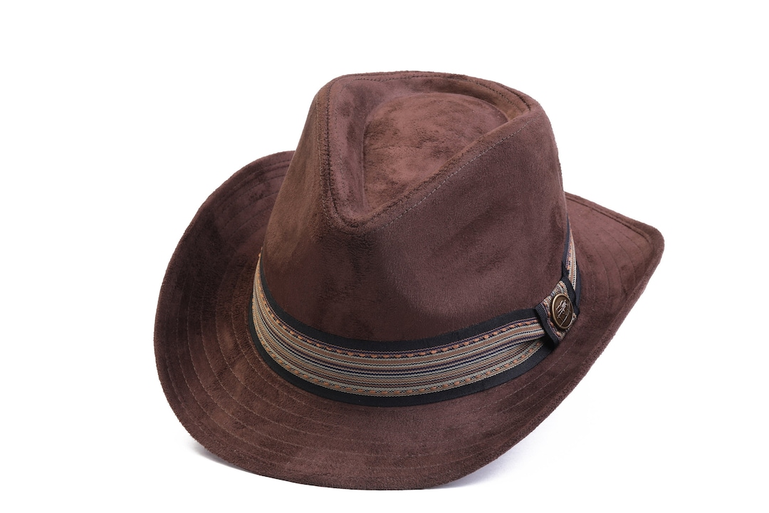 Dark Brown Cowgirl Hat, Cowboy Hat, Boho Cowboy Hat for Women, Winter