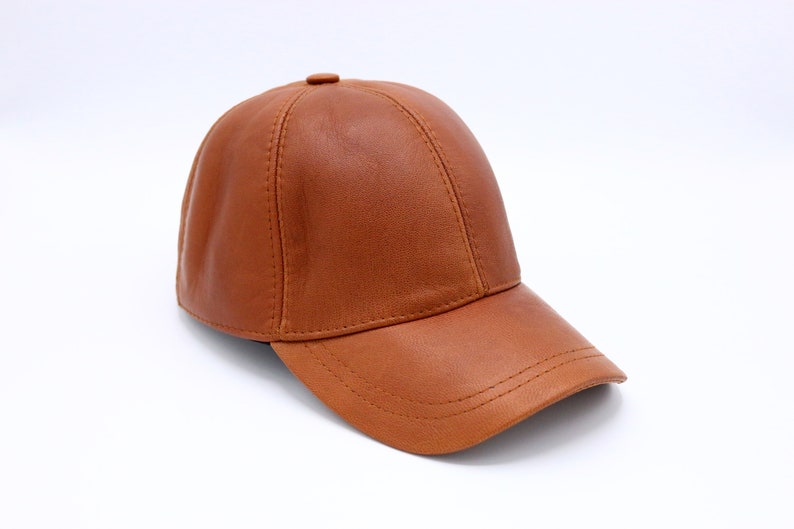 Personalized Tan Leather Baseball Cap Woman Leather Hat Etsy