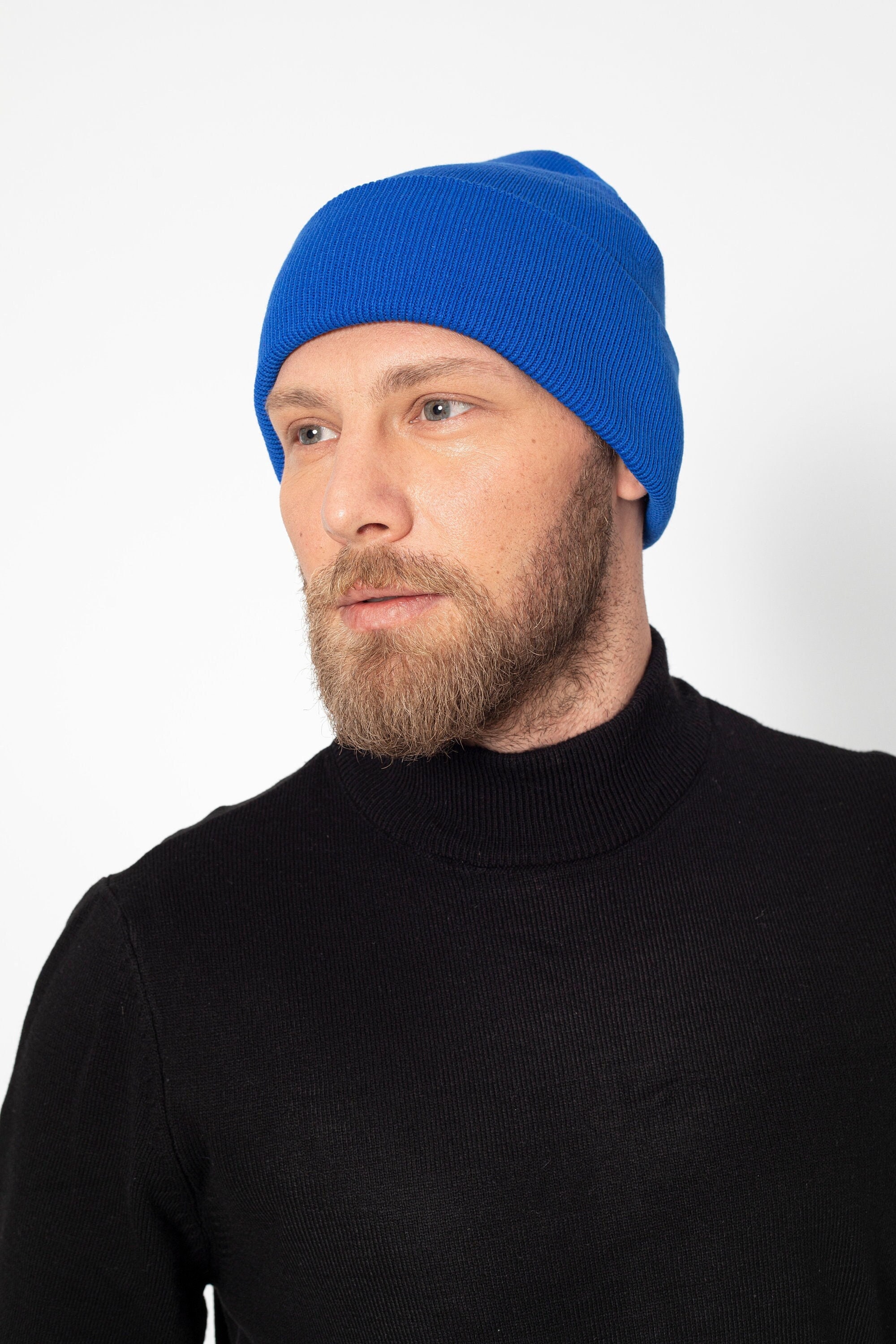 Blue Basic Beanie Cap, 24 Colors Unisex Winter Beanie,hatsquare