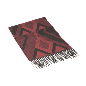 Burgundy Colors 9 Style Wool Men Scarf, Suit Scarf, Scarves for Men, Winter Scarf, Wool Fabric Scarf, Birthday Gift, Christmas Gift