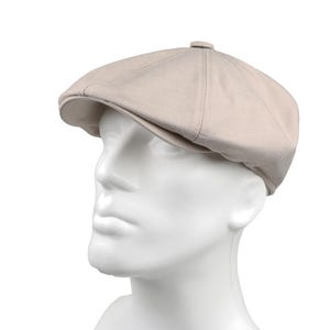Ivory Linen Summer 8 Panel Newsboy Cap, Peaky Blinders Hat, Hatsquare Baker Boy Hat, Irish flat cap, Lightweight Vintage Men Hat , Ivy Hat