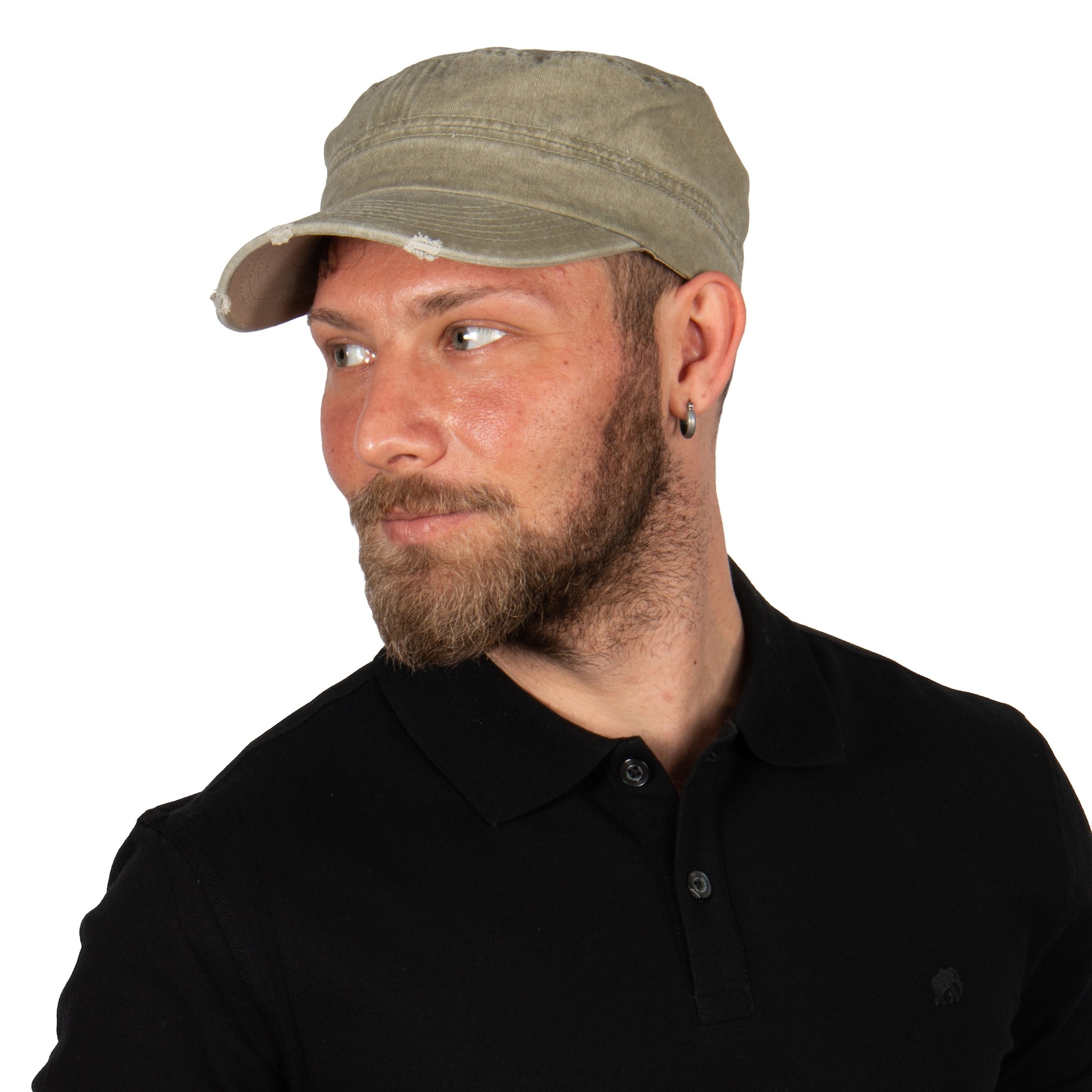 Light Khaki Summer Pigment Dyed Cotton Military Cap, Army Style Hat ...