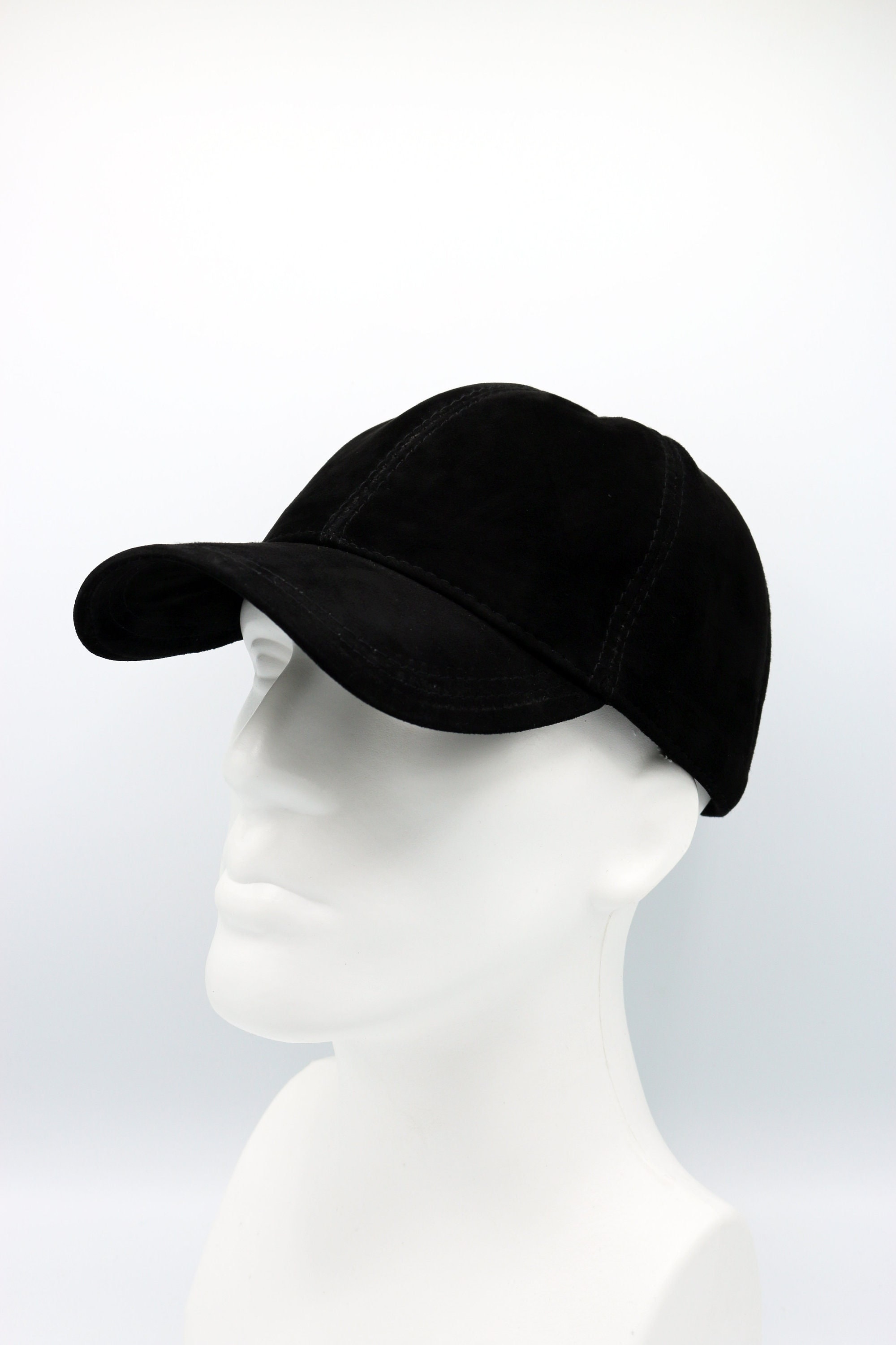 Personalized Black Suede Baseball Cap Leather Hat Man Suede - Etsy