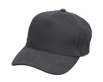 Dark Gray Baseball Cap Unisex, Charcoal Minimal Dad Hat  display picture 2