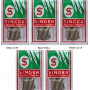 50 needles Singer Sewing Machine Needles, 2020 sizes #9,11,14,16,18