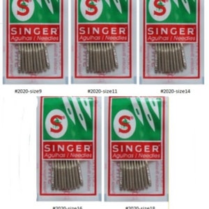 50 Needles,SINGER FLAT SHANK 15X1 HAX1130/705, 2020 sizes #9,11,14,16,18