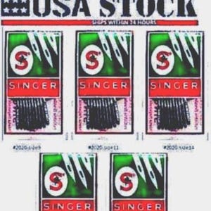50本の針、SINGERフラットシャンク15X1 HAX1130/705、2020サイズ＃9、11、14、16、18