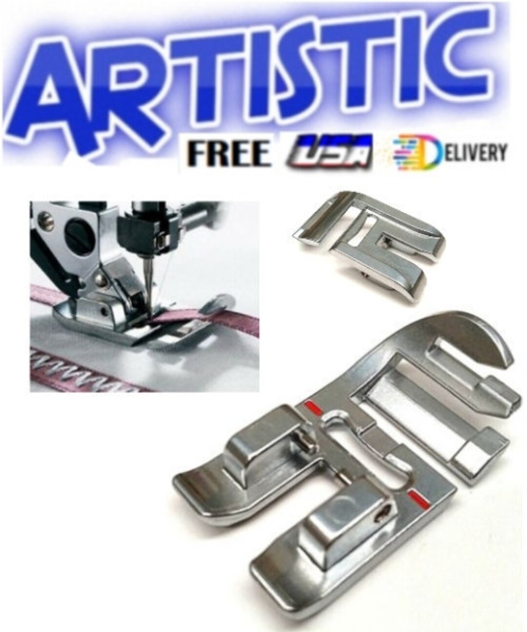 Piedino Decorativo Pfaff Con IDT Per Creative, Expression, Select – Guida Nastri E Rifiniture Fino A 12 Mm, Cucitura Precisa Con Punto Dritto, Zigzag E Decorativo