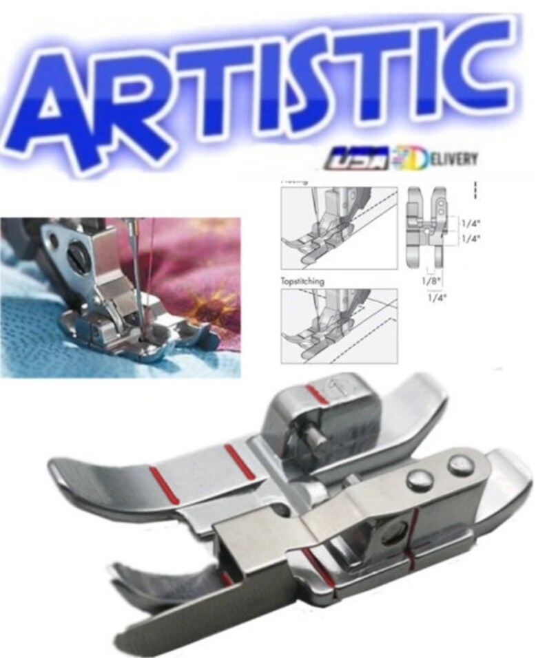 Pfaff 1/4 Right Edge Guide Patchwork Quilting Foot IDT Walking Foot