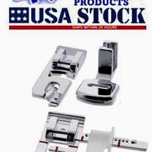 Garment Sewing Presser Foot Kit, Singer, Generic  #250067196.01 3Pcs