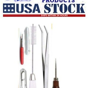Sewing Kit 5 LintBrush,Tweezer,Seam Ripper,Awl,Thread Scissor