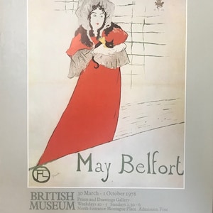 Vintage British Museum Ad Poster &quot;From Manet to Toulouse-Lautrec French Lithographs&quot; circa 1978