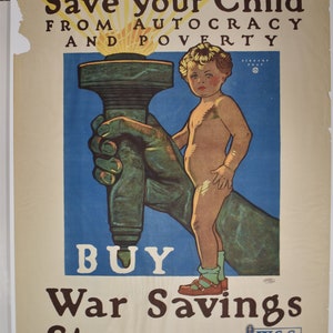 Salvemos a tu hijo de la autocracia y la pobreza Póster de la WW1 por Nicholas Paus, 1918