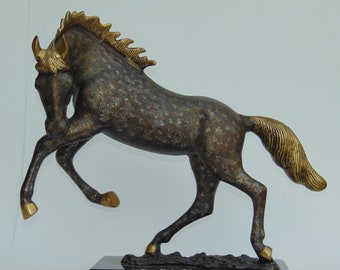 Horse Sculpture on Marble Base
