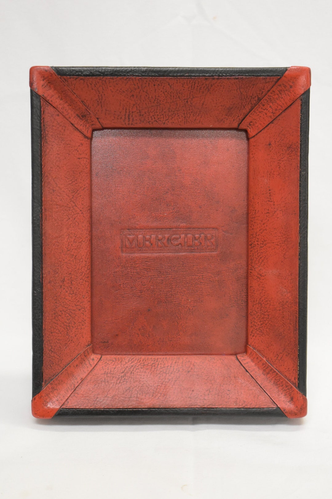 Red and Black Leather Frame for 5 X 7 by House of Mercier Etsy