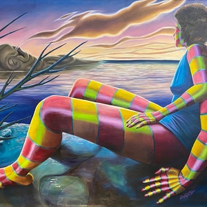 Huge Original Acrylic on Canvas Painting by Ron English