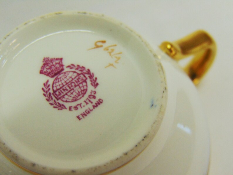 12 Piece Minton China Tea Cup and Saucer Set Pattern G6262 Etsy