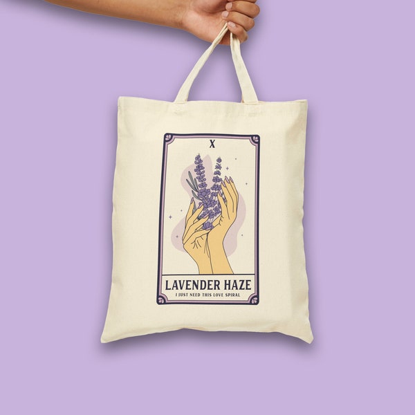 Lavender Haze Tote Bag, Swiftie Tote, Trendy Aesthetic Tote Bag for Women, Pop Music, Midnights Album Merch