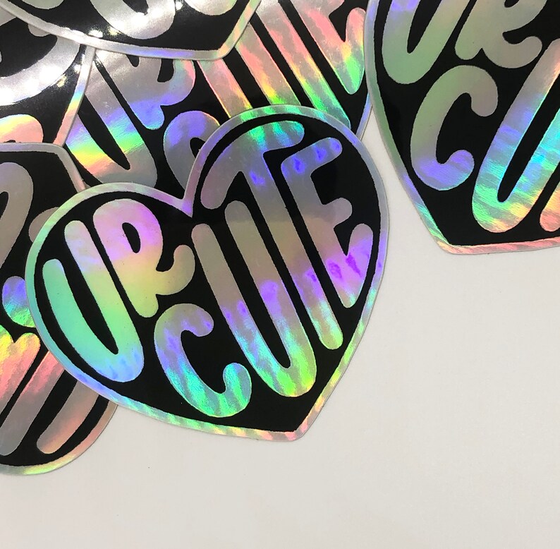 UR Cute Holographic Sticker, Vinyl Sticker, Waterproof image 4