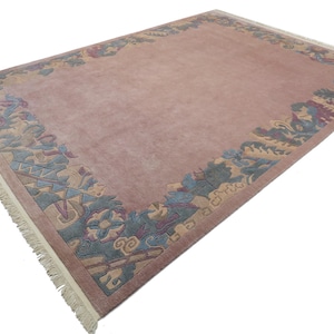 Hand-knotted Nepal rug made of Himalayan wool | Boho home decor | Ethnic wool rug | Sustainable handcraft | Living room decorative rug