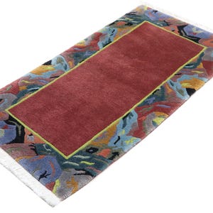 Hand-knotted Nepal rug made of Himalayan wool | Boho home decor | Ethnic wool rug | Sustainable handcraft | Living room decorative rug