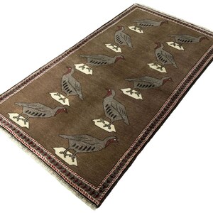 Indien Loribaft Gabbeh Teppich Modern Orientalische Handgeknüpfter Teppich 188 x 99 cm Top Zustand Neuwertig imagen 2