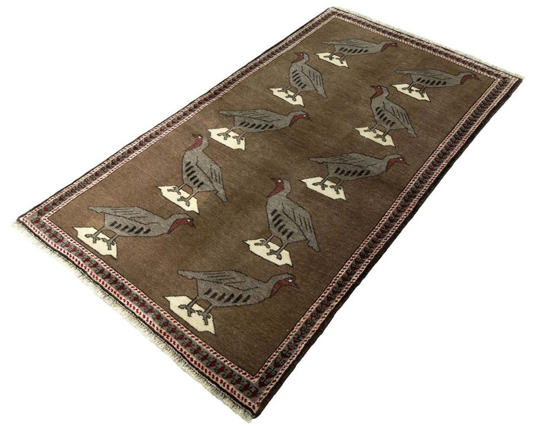 Indien Loribaft Gabbeh Teppich Modern Orientalische Handgeknüpfter Teppich 188 x 99 cm Top Zustand Neuwertig imagen 2