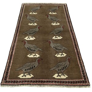 Indien Loribaft Gabbeh Teppich Modern Orientalische Handgeknüpfter Teppich 188 x 99 cm Top Zustand Neuwertig imagen 3