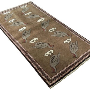 Indien Loribaft Gabbeh Teppich Modern Orientalische Handgeknüpfter Teppich 188 x 99 cm Top Zustand Neuwertig imagen 4