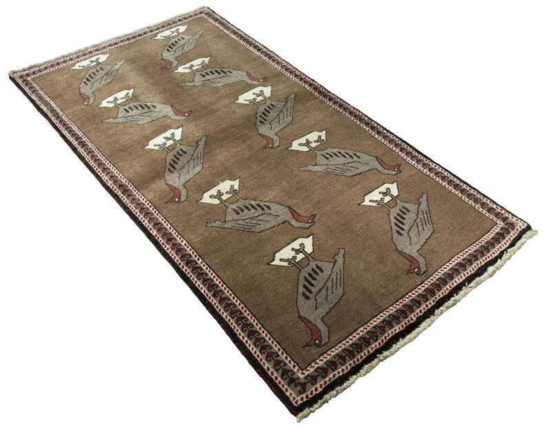 Indien Loribaft Gabbeh Teppich Modern Orientalische Handgeknüpfter Teppich 188 x 99 cm Top Zustand Neuwertig imagen 4