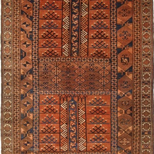 Afghan Carpet Oriental Hand-knotted Old Carpet 204 x 155 cm No; 794