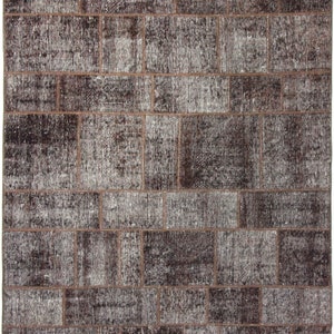 Oriental Hand-knotted Vintage Patchwork & Relief Design 240 x 170 cm New Item