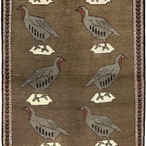 Indien Loribaft Gabbeh Teppich Modern Orientalische Handgeknüpfter Teppich 188 x 99 cm Top Zustand Neuwertig imagen 1