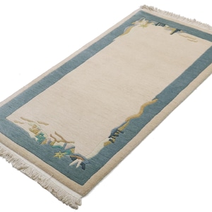 Hand-knotted Nepal rug made of Himalayan wool | Boho home decor | Ethnic wool rug | Sustainable handcraft | Living room decorative rug