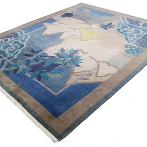 Hand-knotted Nepal rug made of Himalayan wool | Boho home decor | Ethnic wool rug | Sustainable handcraft | Living room decorative rug