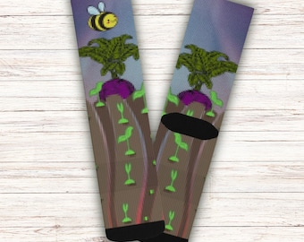 Beetroot Garden Socks, Cute Socks Garden, Beetroot Socks, Gifts Gardening, Funny Socks Vegetable, Food Socks, Colorful Socks, Socks Gift