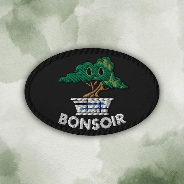 Cute Embroidered Bonsai Tree Patch, Accessor for Plant Lovers, Funny Gardening Gift, Sew on Patch for Planting Moms, Growing Add on Patches