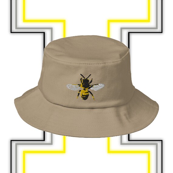 Bumble Bee Bucket Hat, Hat with Bee, Honey Bee Patch, Embroidered Bucket Hat, Cute Summer Hat, Women's Embroidered Bucket Hat, Bee Hat