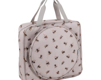 Project Craft Bag with Embroidery Hoop Storage | Bee