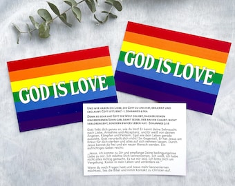 Cards for Evangelizing the Love of God | Christian Flyers | Rainbow | LGBTQ+ Community | Current Social Issues