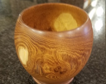 African Lacewood bowl/cup/candleholder