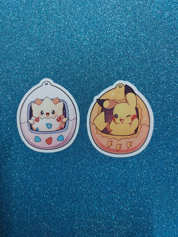 Tamagotchi Stickers Pokemon Togepi and Pikachu