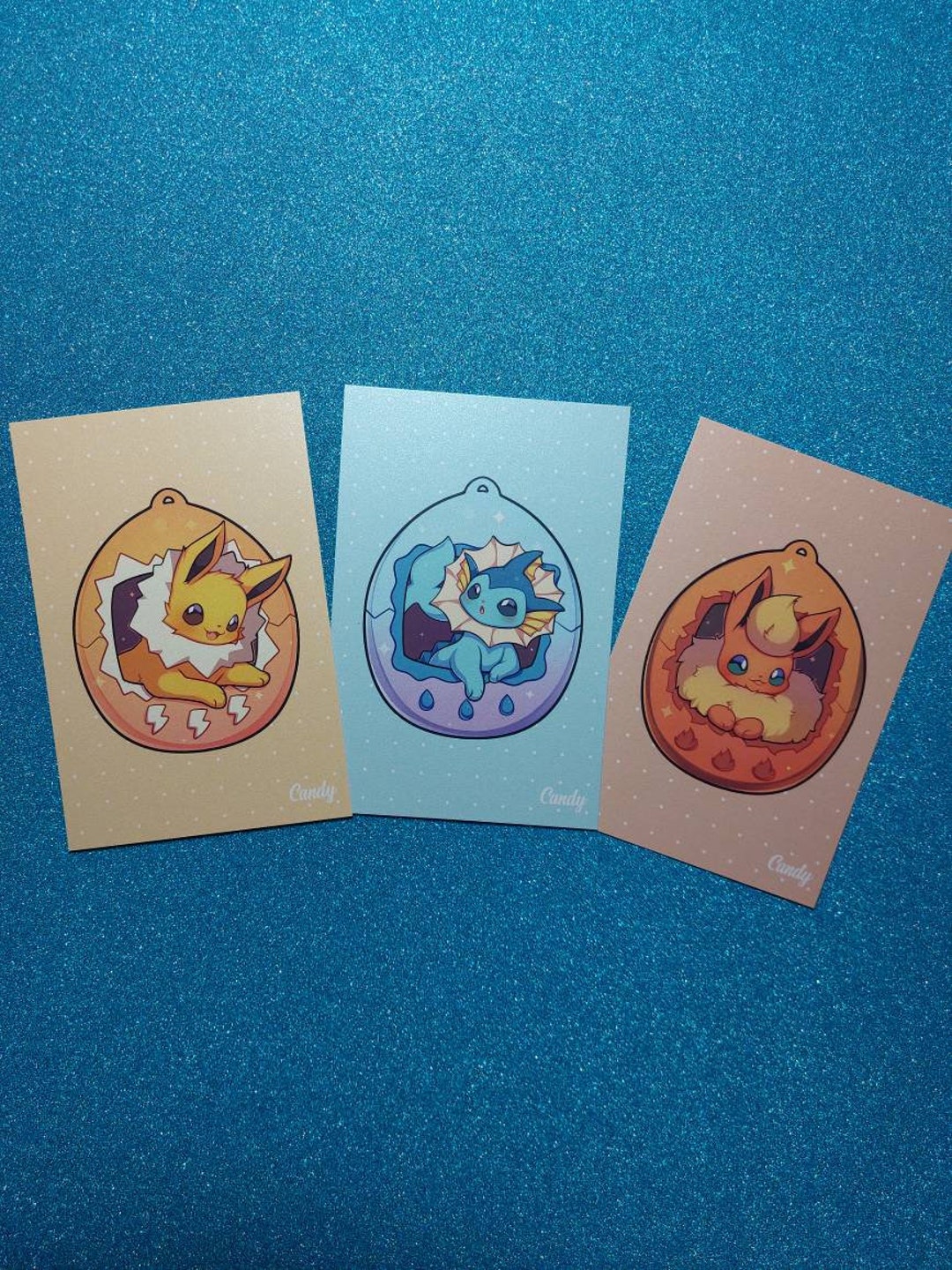 Prints Pokemon Pearl Paper A6 Tamagotchi Pikachu and Togepi 