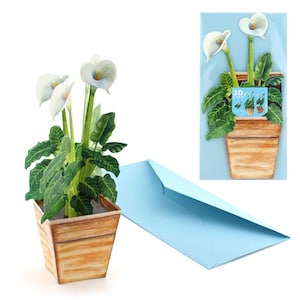3D Flower Card "Kalla" Greeting Card Birthday Card Pop-up Card