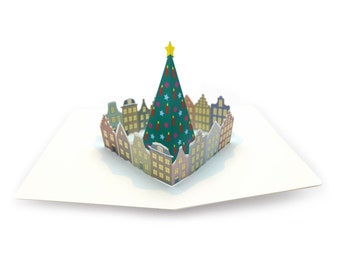 Pop up card "Christmas Town"