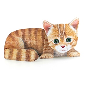 Carte pliante animal 3D Petit chat Carte pop-up Carte de voeux Carte pliante