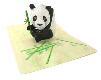 Pop-up card "Panda Bear" greeting card congratulations card birthday card folding card postcard