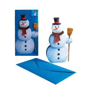 3D-Grußkarte "Schneemann"