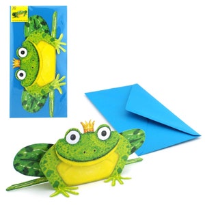 3D-Tierkarte "Froschkönig"