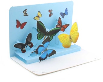 Pop-up card "Butterflies" greeting card postcard